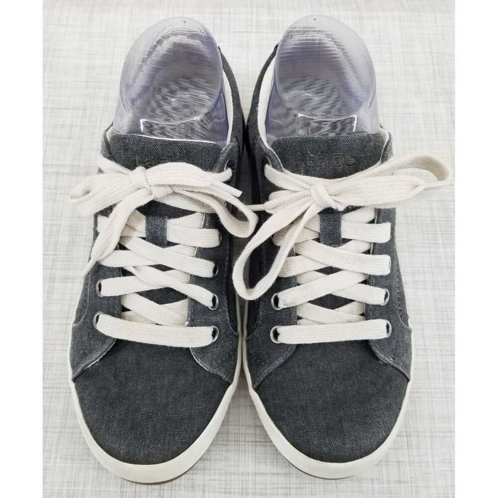 TAOS Star Womens Gray Canvas Lace Up Sneaker Size 7 STA-12844 Shoes - Picture 4 of 9